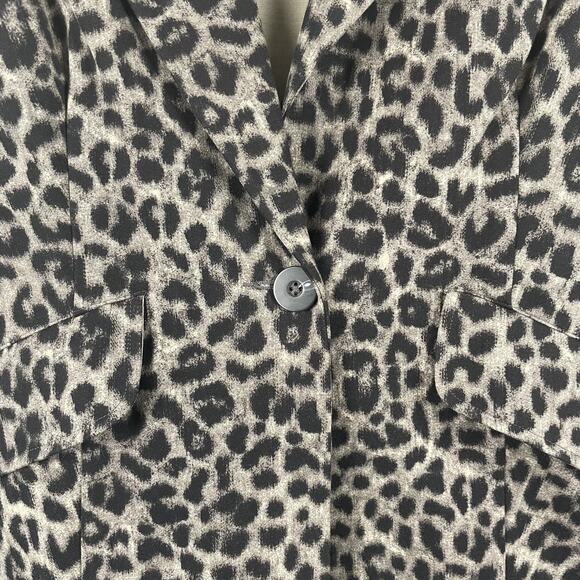 Cabi Blazer Womens 4 Leopard Animal Print Stretch Jacket Chic Style 3373 - Picture 3 of 15
